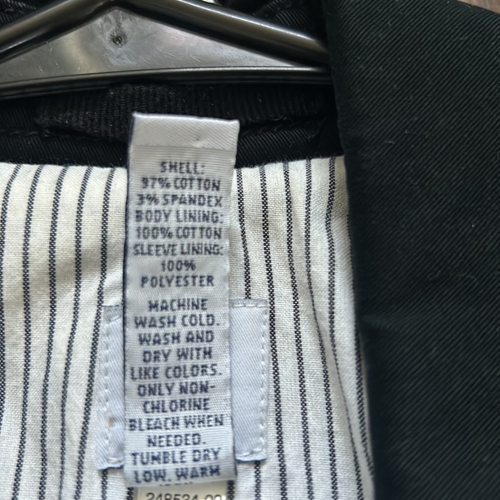 Black Gap Collared Button Up Cotton Raincoat Pea … - image 5